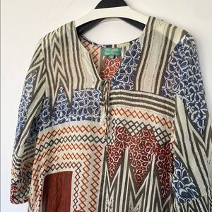 Antica Sartoria by Giacomo Cinque Swim Kaftan Dress Coverup Large